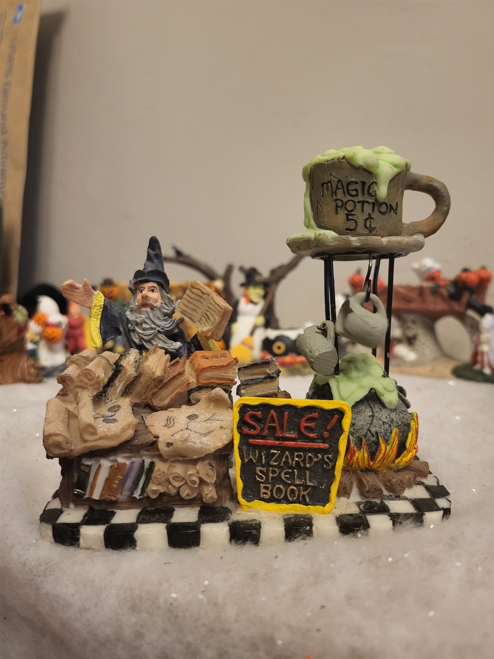 Vintage 2002 Spooky Hollow Spell Book Shop Halloween Village Figurine In Box